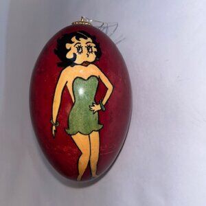 Betty Boop Decorative Christmas Ornament 4" long  Vintage
